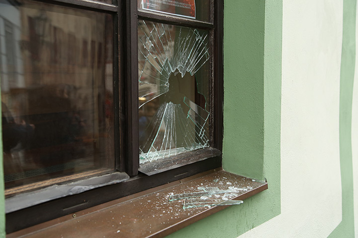 A2B Glass are able to board up broken windows while they are being repaired in Droylsden.